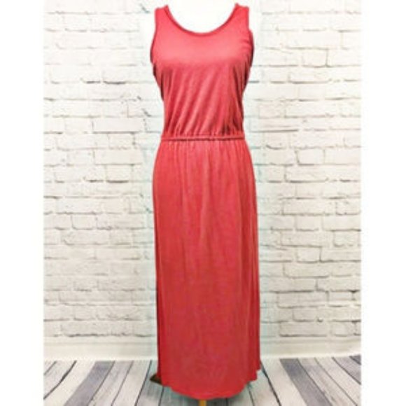 Olive + Oak Emily Dress Dark Coral Size M - Picture 3 of 8
